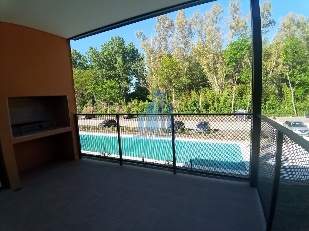ALQUILER  DEPARTAMENTO 2 AMBIENTES CON COCHERA Y PISCINA EN PILAR